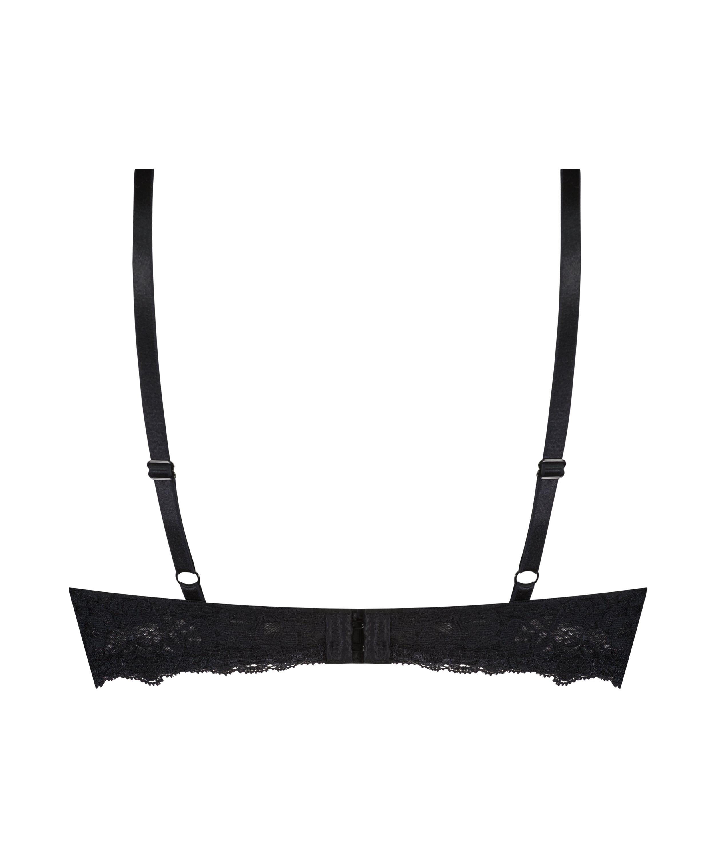 Marine Padded Push-Up Underwired Bra, Black, main