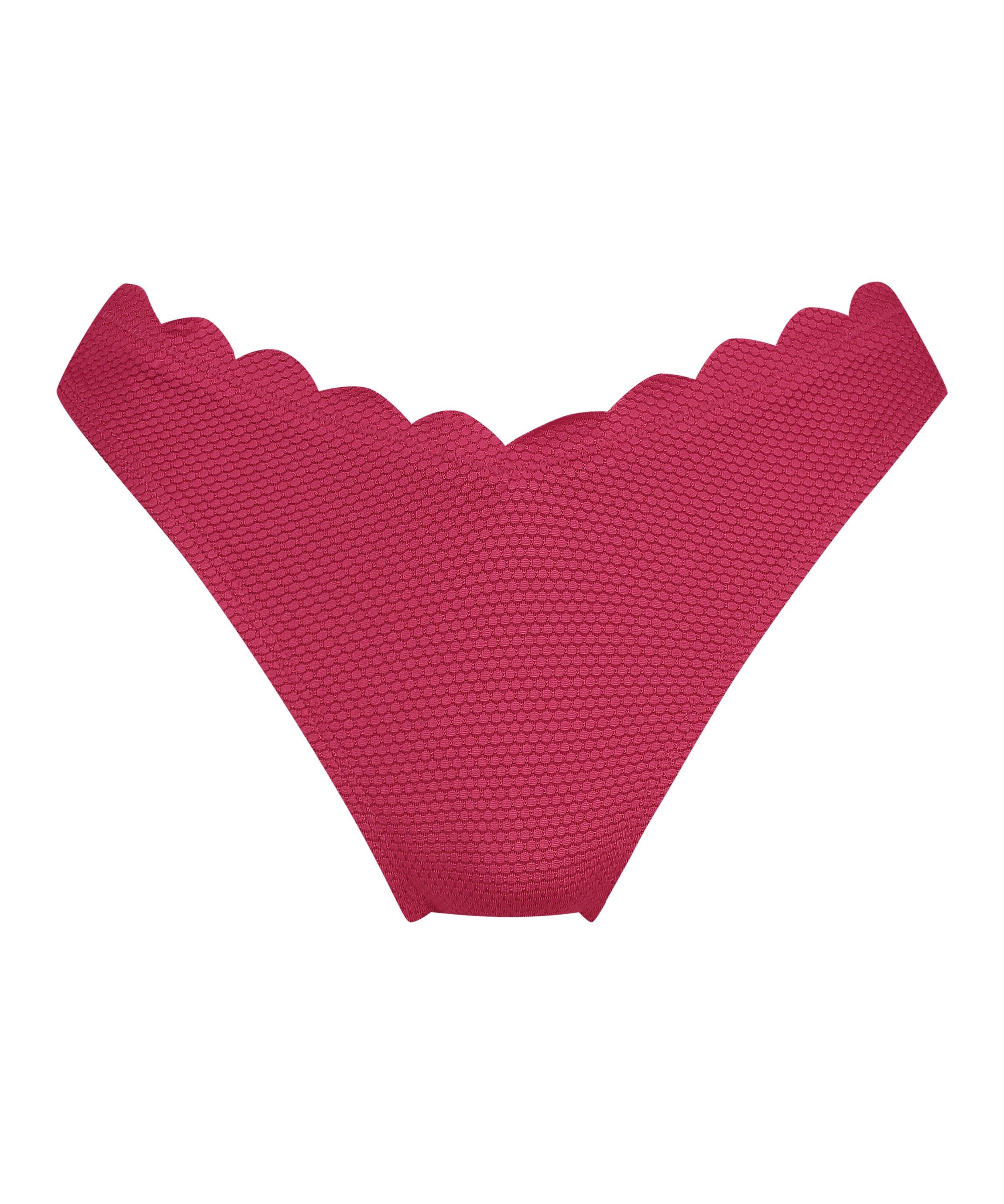Scallop High-Leg Bikini Bottoms, Pink, main