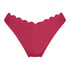 Scallop High-Leg Bikini Bottoms, Pink