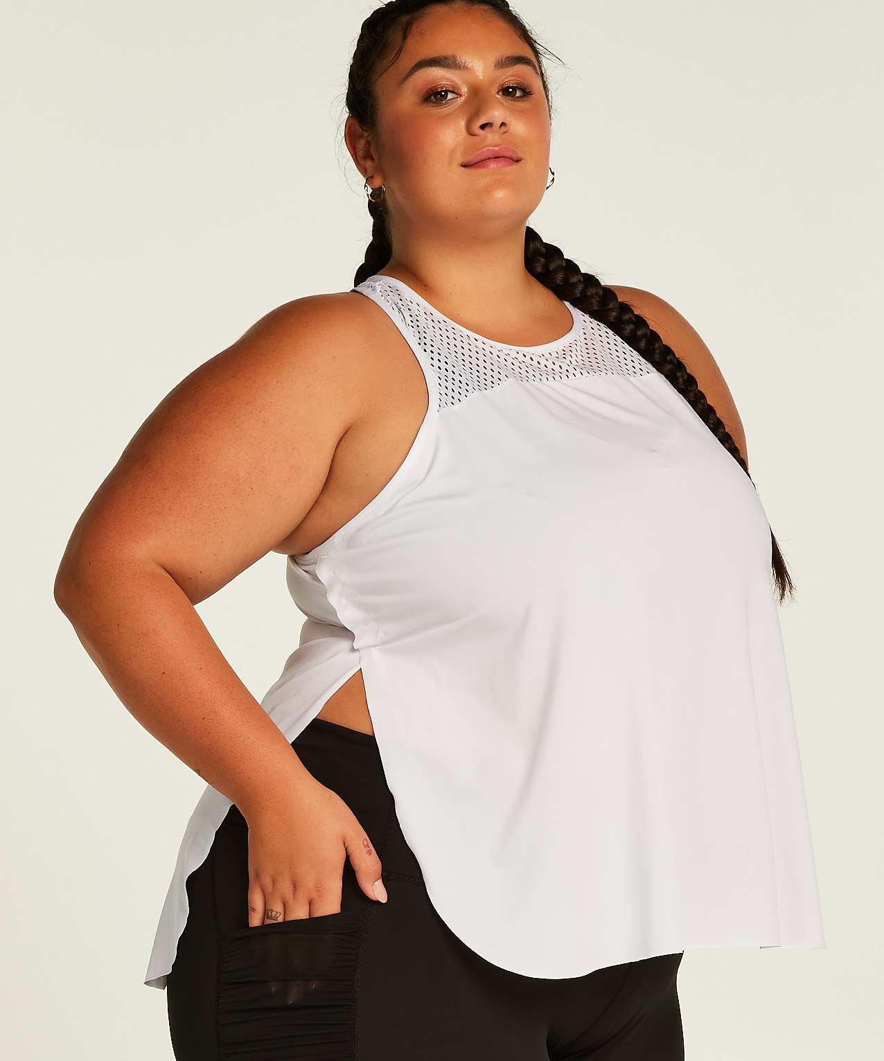 HKMX Tank top Performance, White, main