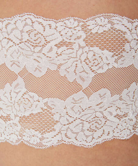 Lace thigh bands, White