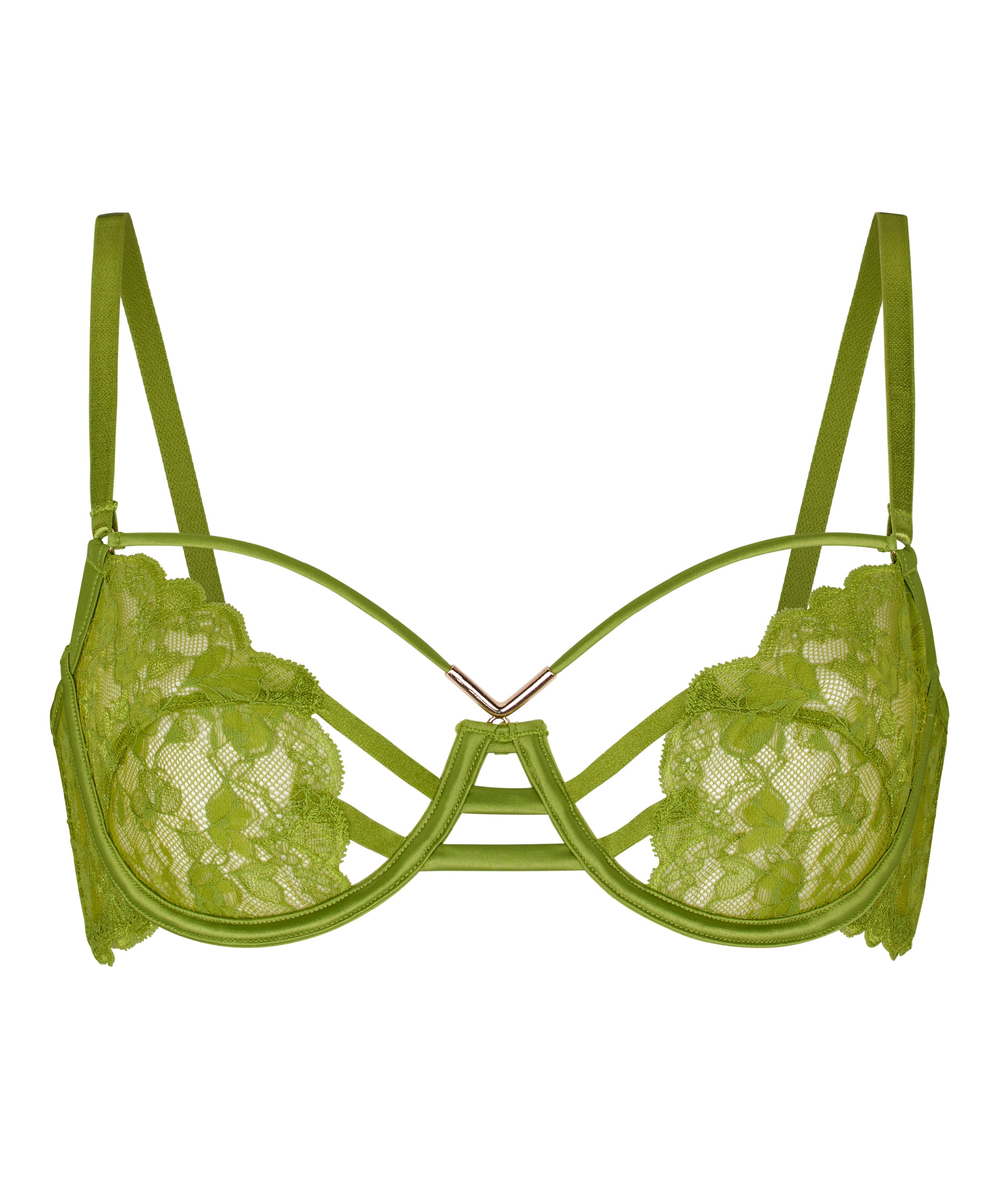 Non-Padded Underwired Bra Zara, Green, main