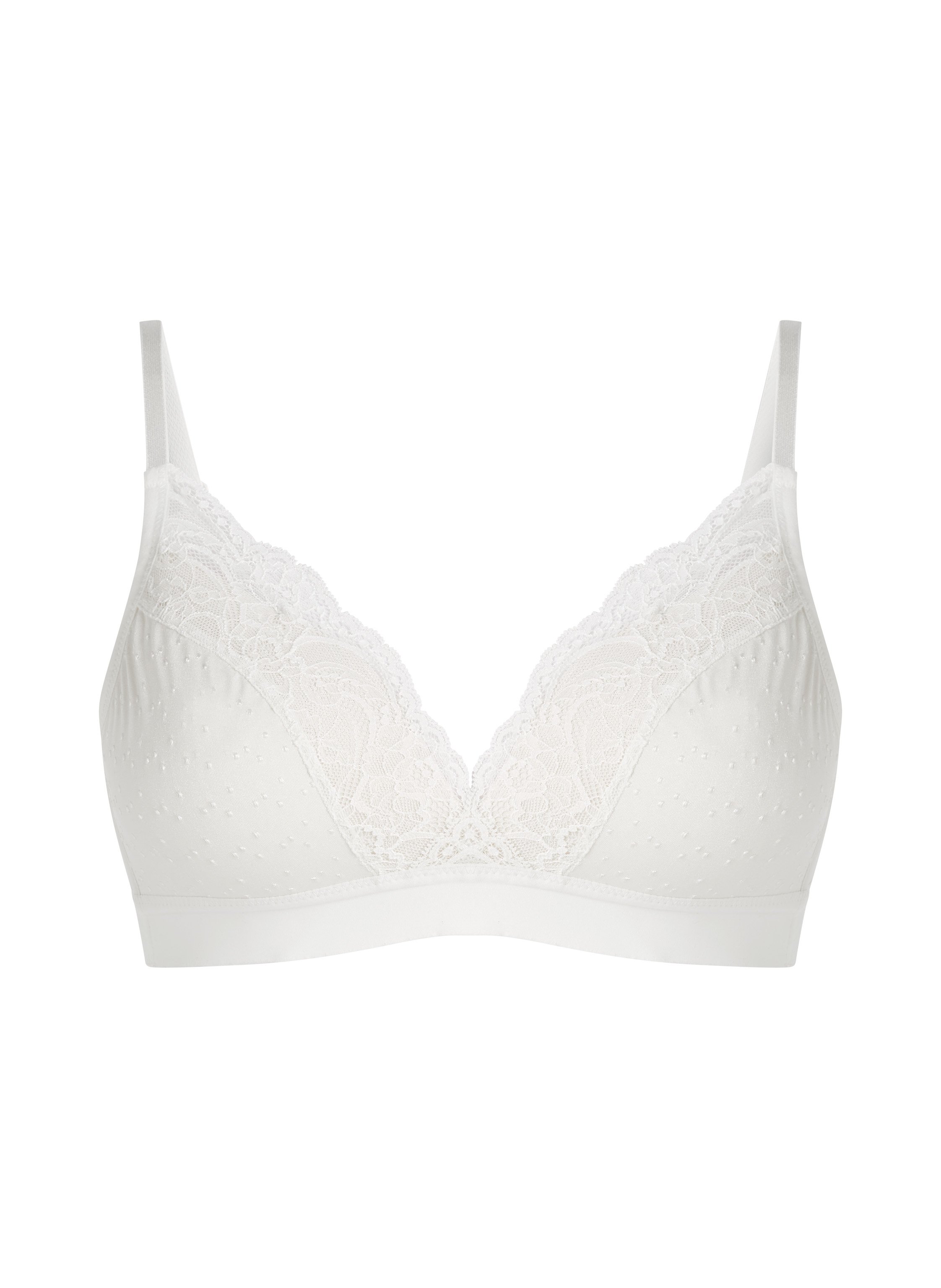 Sophie Padded Non-Underwired Bra, White, main