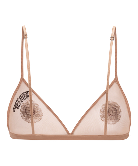 Free The Nipple Bralette, Brown