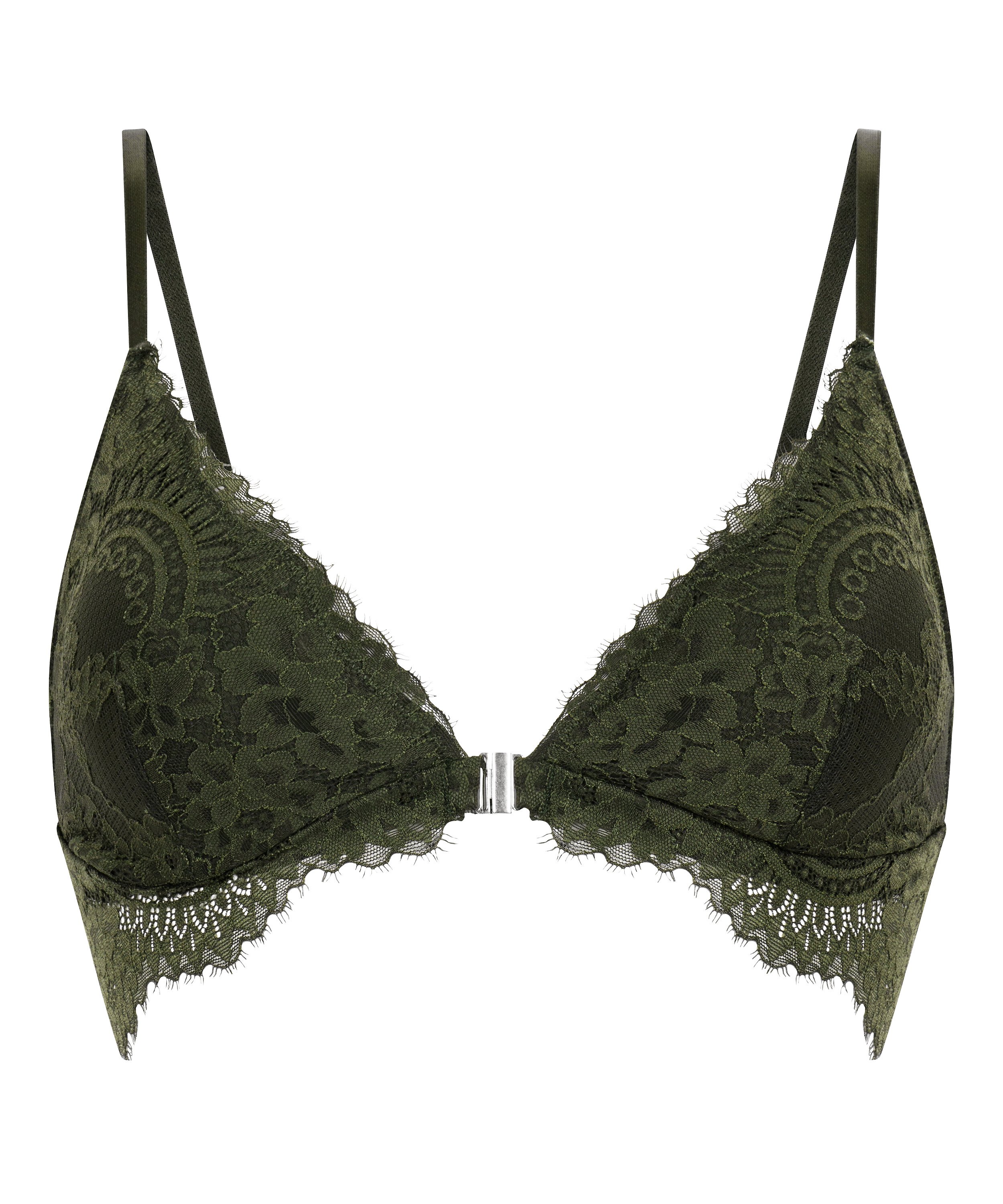 Amara Triangle Bralette, Green, main