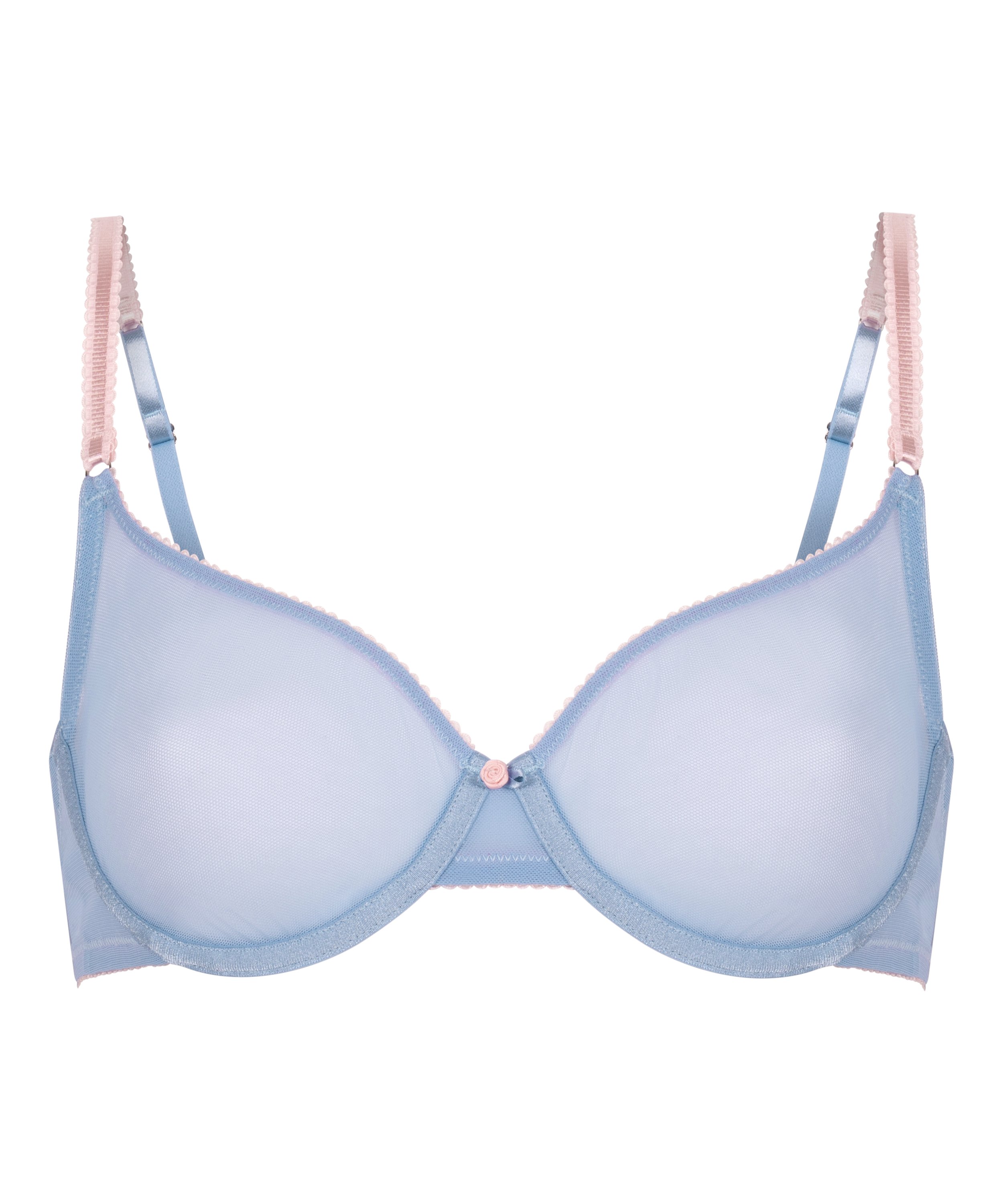 Roza Non-Padded Underwired Bra, Blue, main