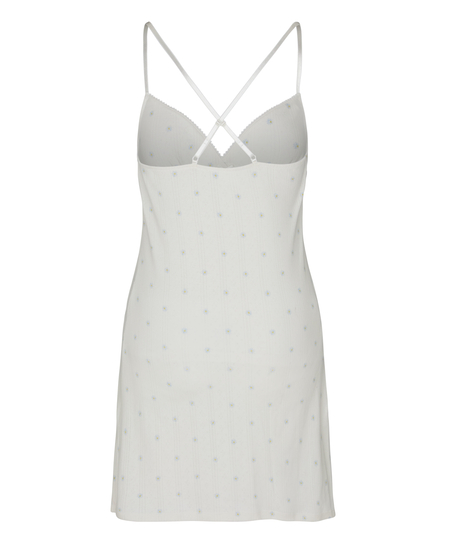 Pointelle Slipdress, White