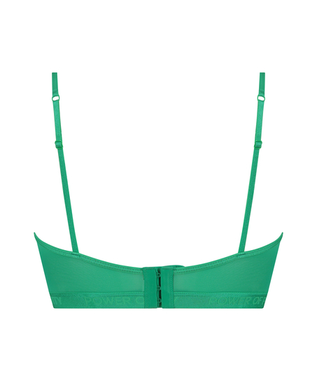 Fire non-padded longline underwired bra, Green