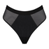 High-Cut invisible Mesh thong, Black