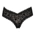 V-shaped Brazilian knickers mesh, Black