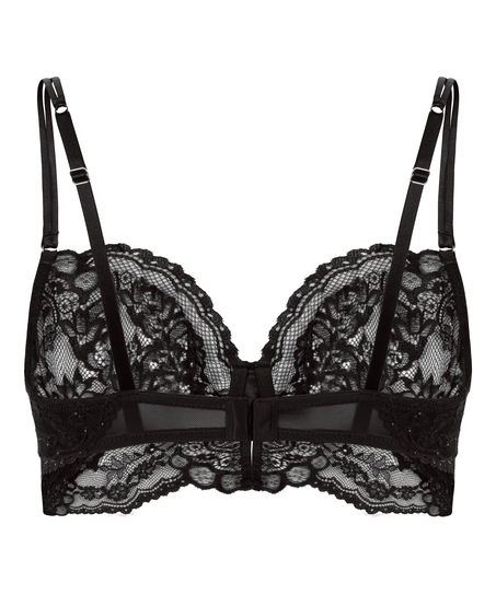 Sabrina Non-Padded Underwired Longline Bra, Black