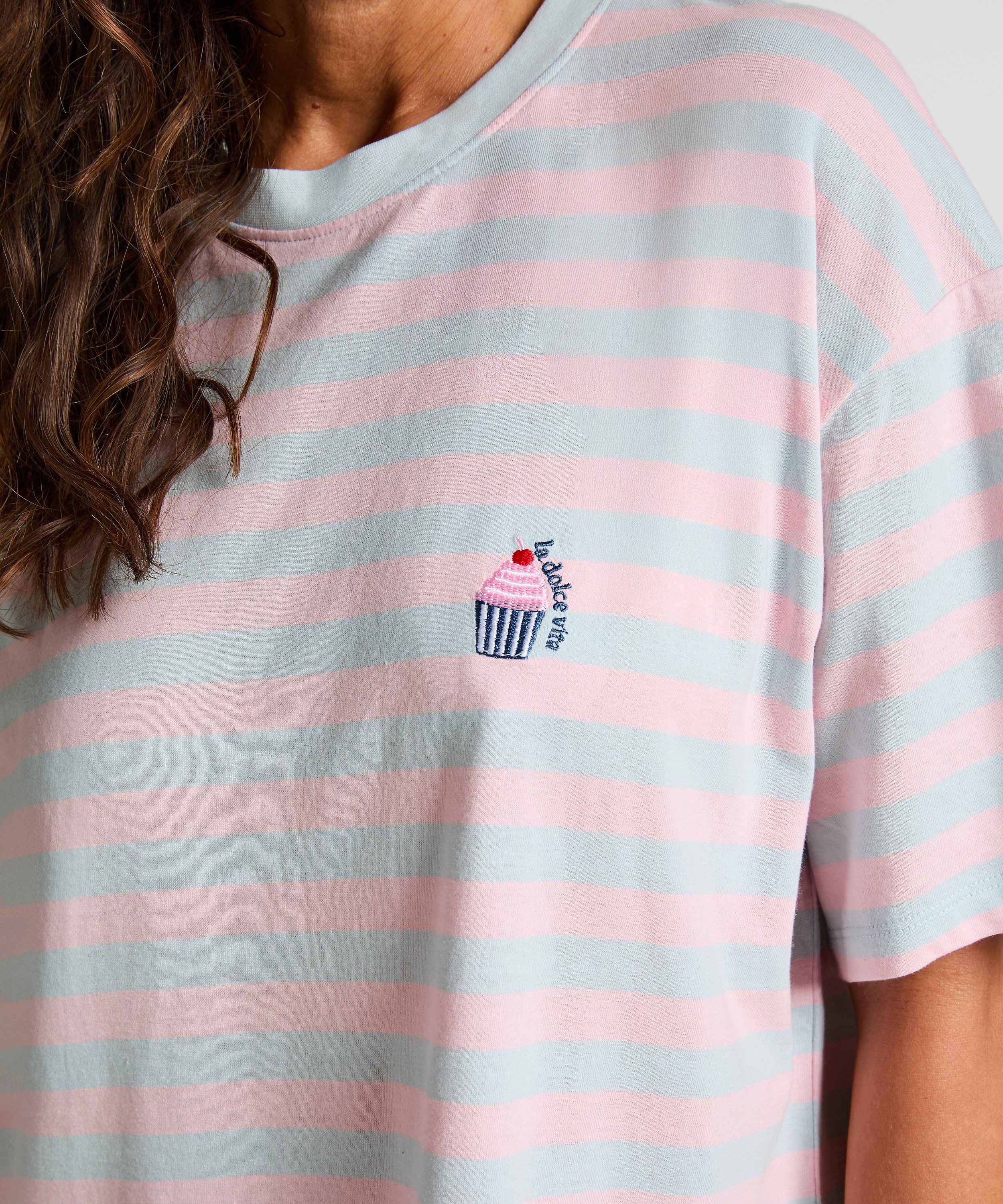 Roundneck Nightshirt, Blue, main