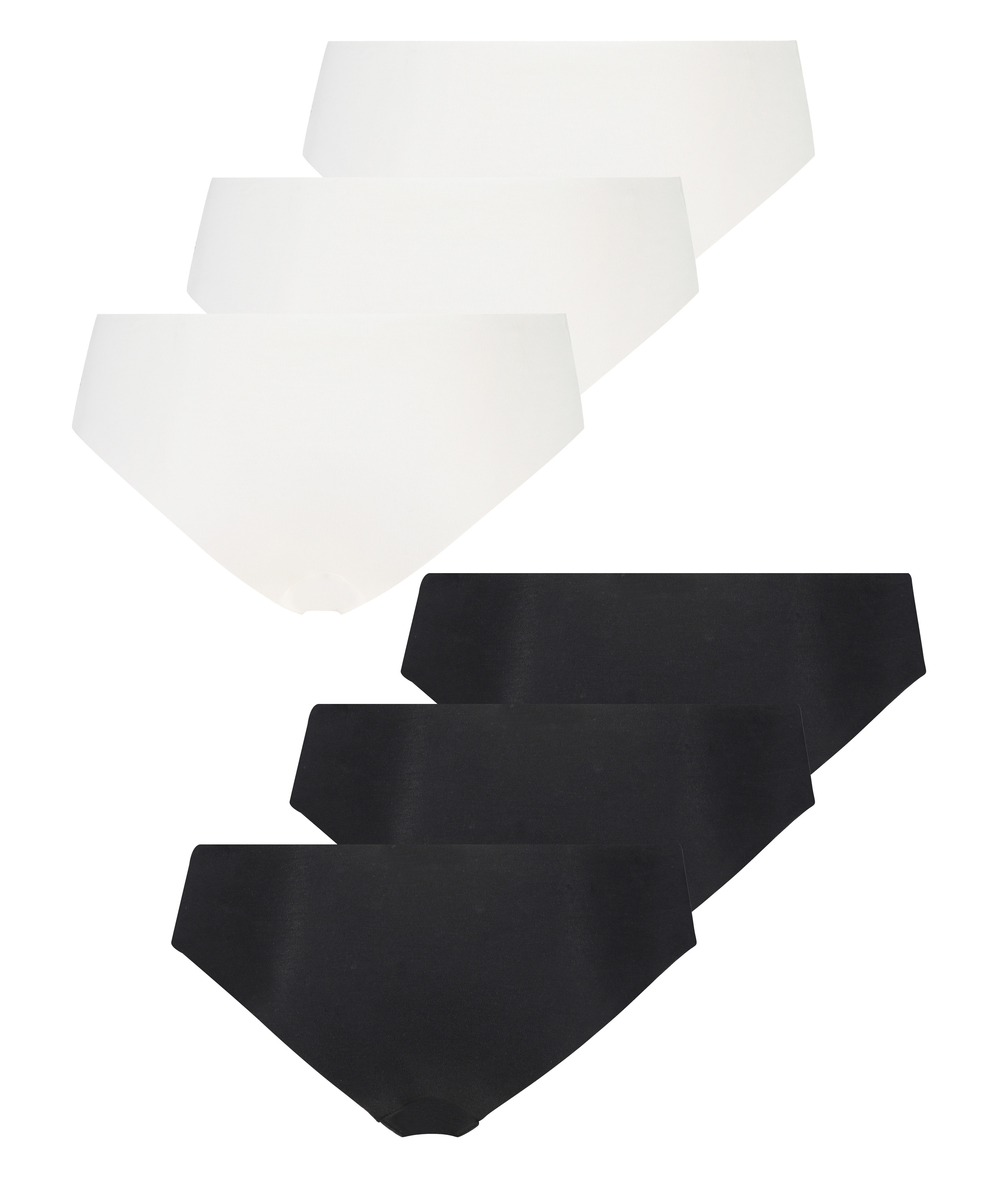 6-pack invisible cotton Brazilian, White, main