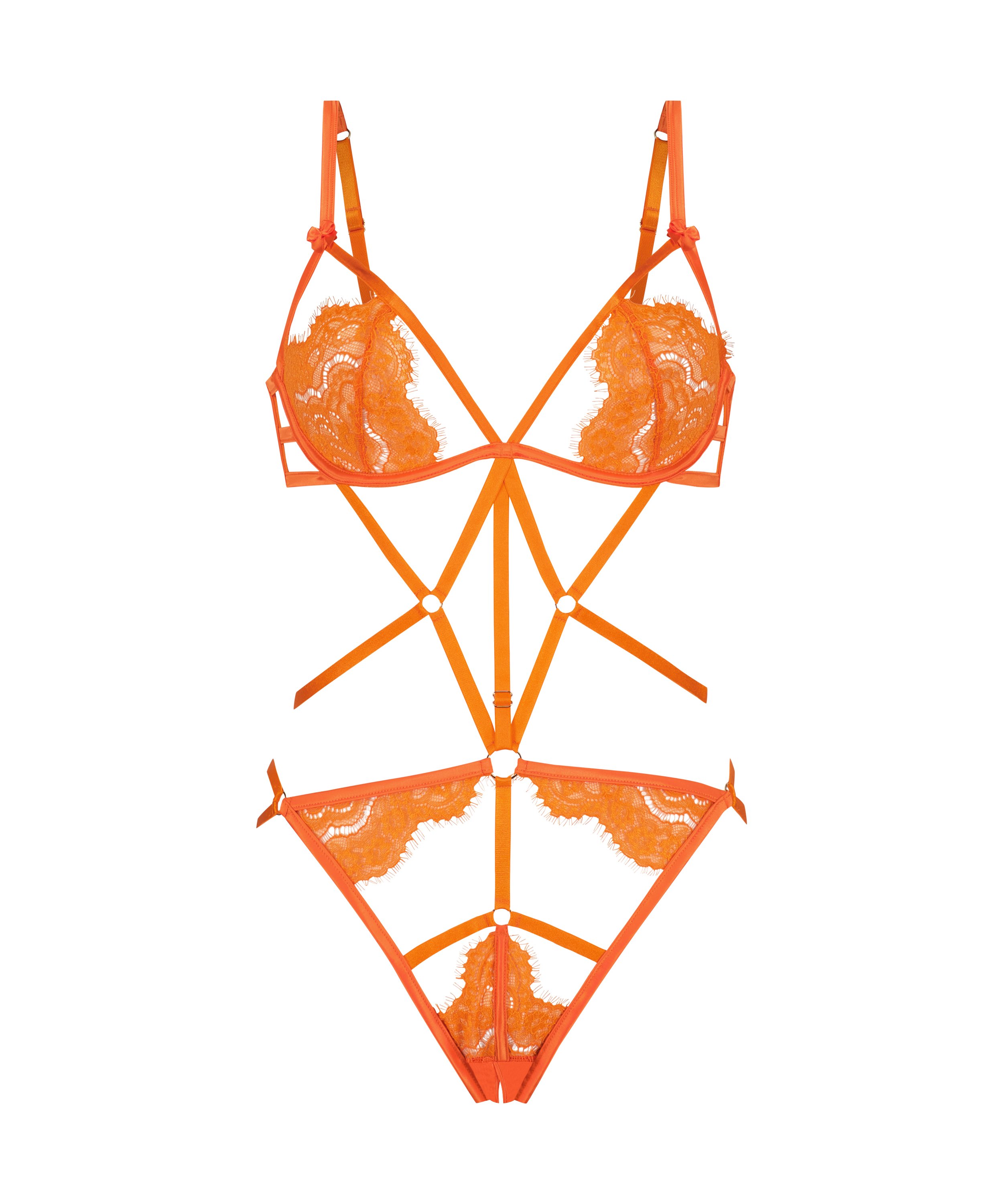 Private Open Crotch Mitzy Body, Orange, main