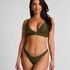Luna High-Leg Bikini Bottoms, Green