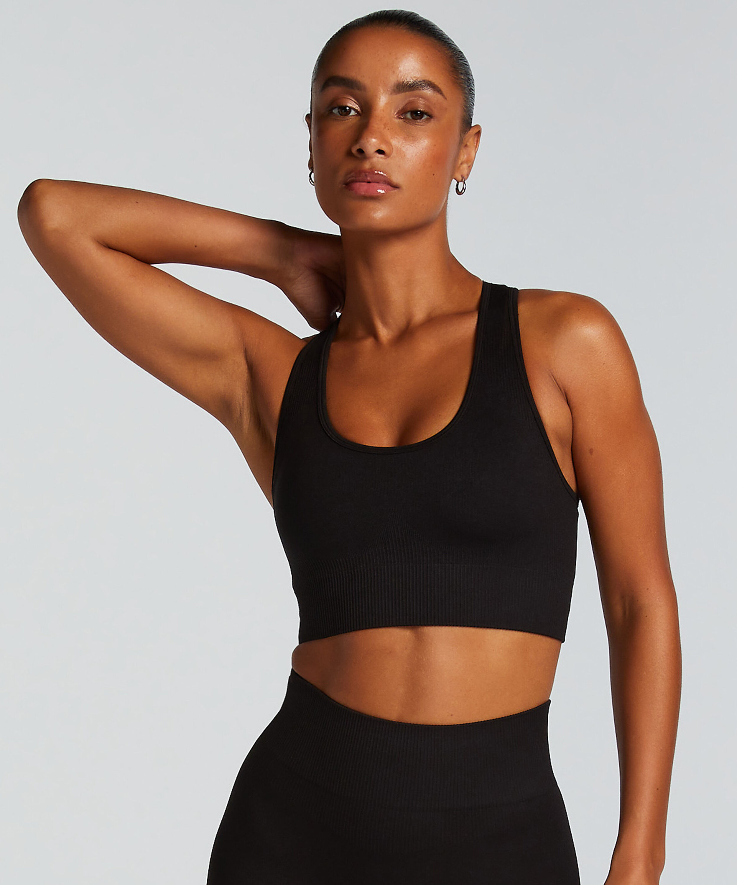 HKMX Seamless Sports Bra, Black
