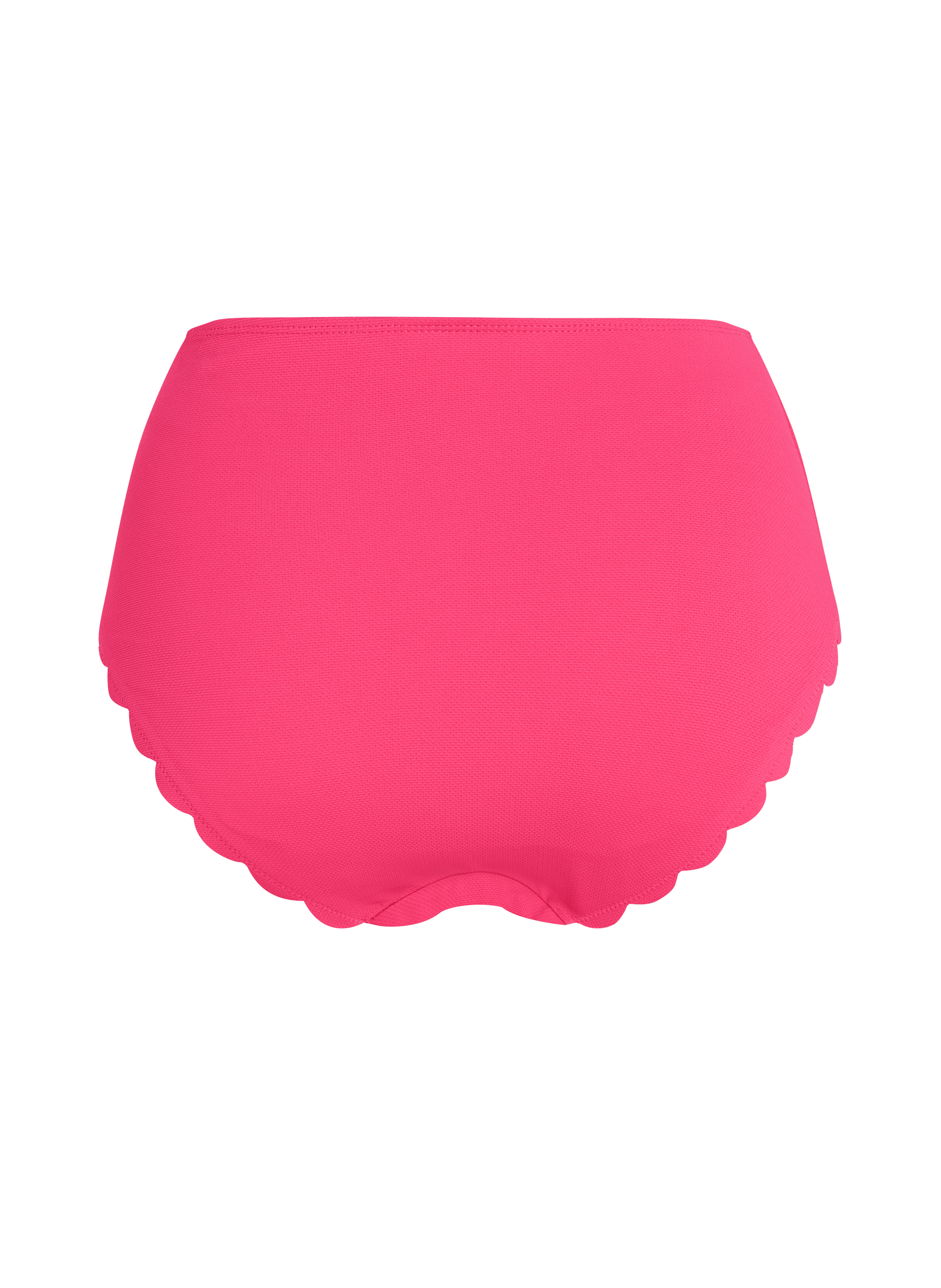 Scallop High Waist Rio Bikini Bottom, Pink, main
