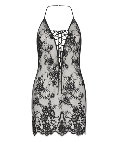 Mya Slip Dress, Black
