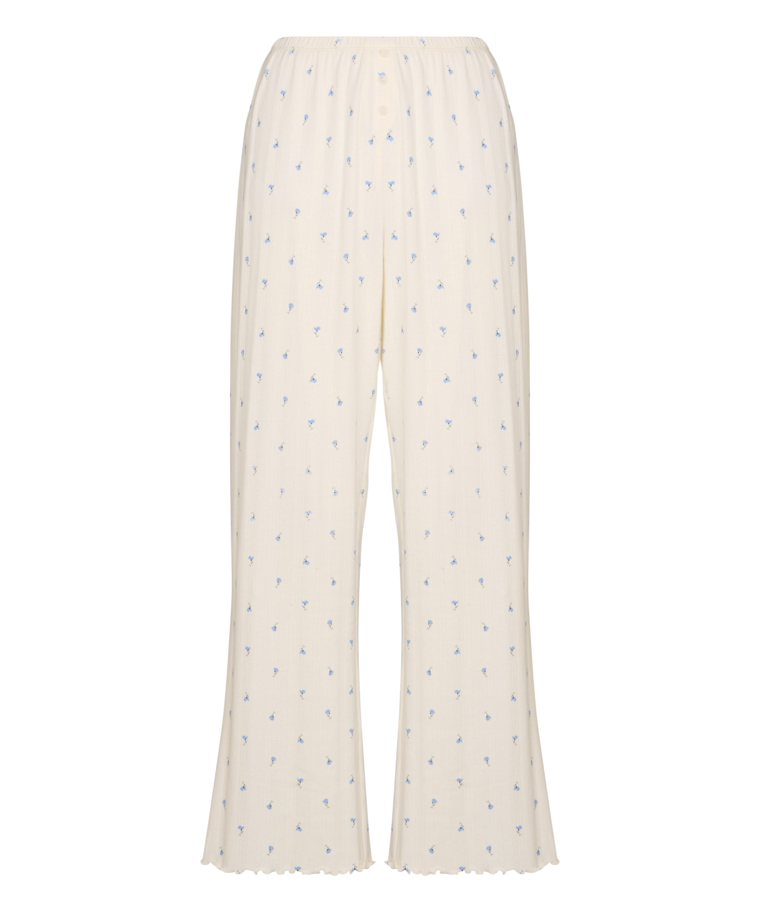 Pant Loose Pointelle, White, main