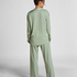 Ayla Satin Long-Sleeved Jacket, Green