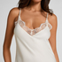 Slipdress Long Satin, White