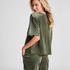 Top Velours Pocket, Green