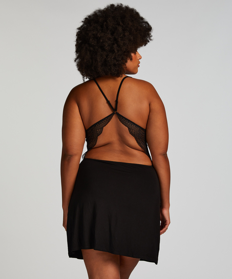 Nova Jersey Slip Dress, Black