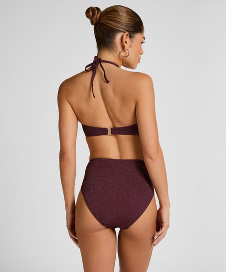 Panama High Waisted Bikini Bottom, Purple