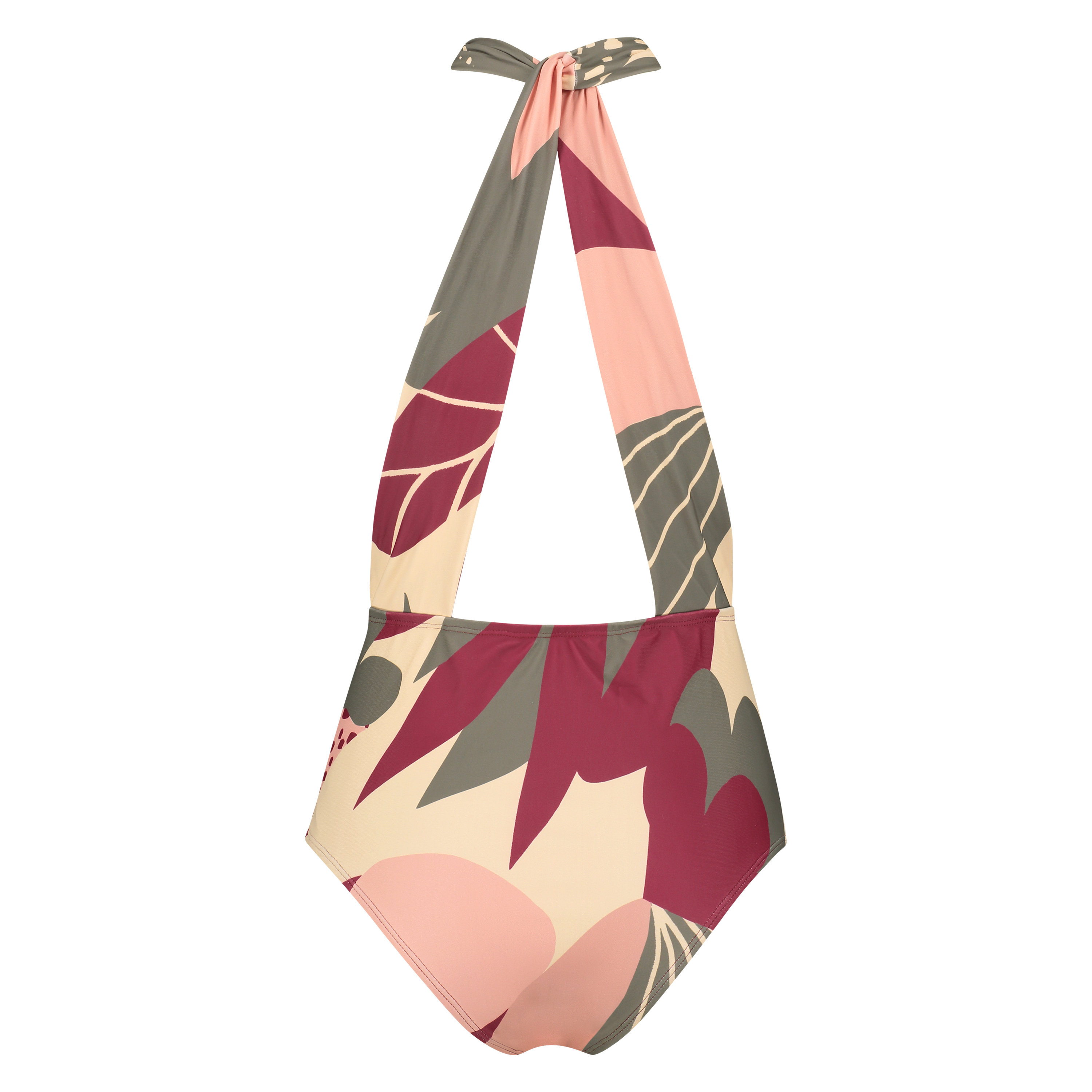 Print Game high leg swimsuit, Pink, main