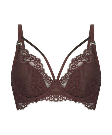 Lucy padded underwired bra, Brown