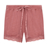 Velvet lace shorts, Pink
