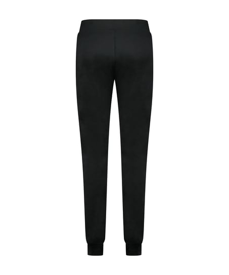 Velours Jogging Pants, Black
