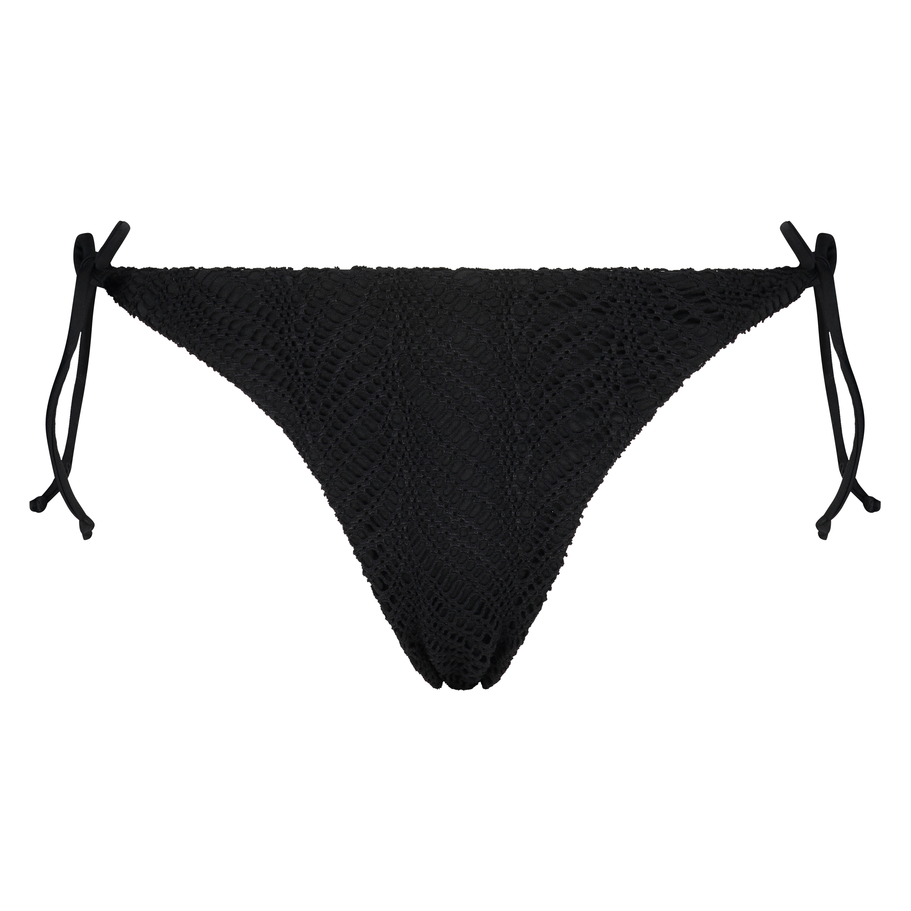 Crochet Bikini Bottoms, Black, main