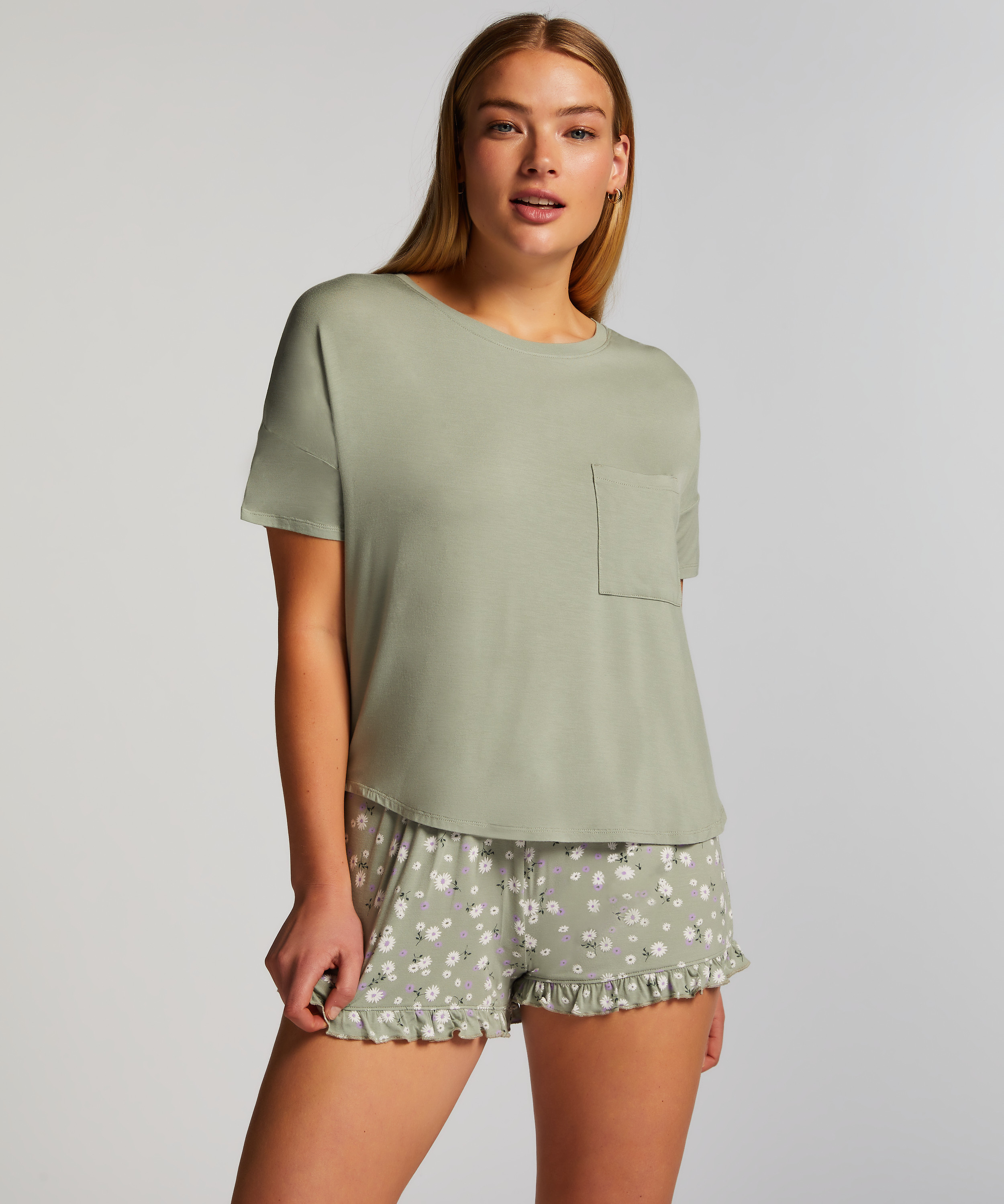 Short Pyjama Set, Green, main