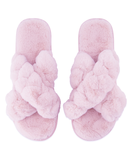 Fake Fur Sliders, Purple