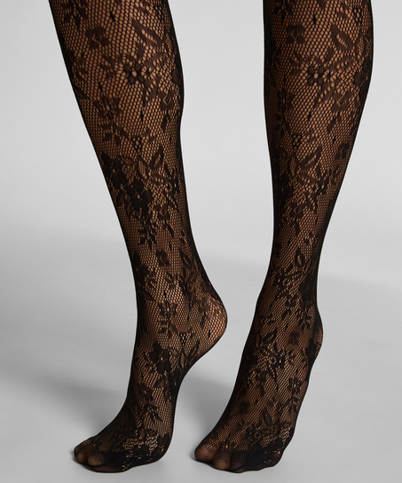 Tights Allover Lace, Black