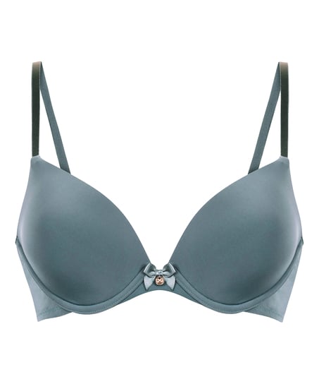 Plunge Padded Underwired Bra, Blue