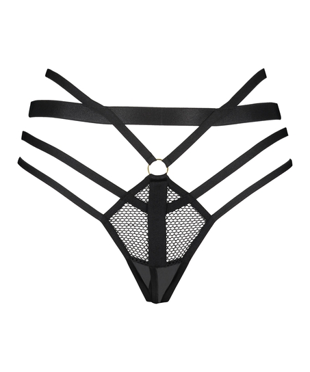 Sting Open Crotch Brazilian, Black
