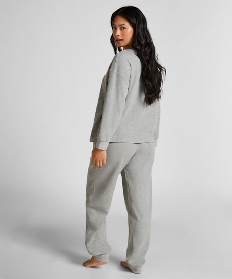 Top Waffle Henley, Gray