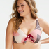 Print Game non-padded underwired bikini top, Pink