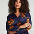 Satin Long-Sleeved Jacket, Blue