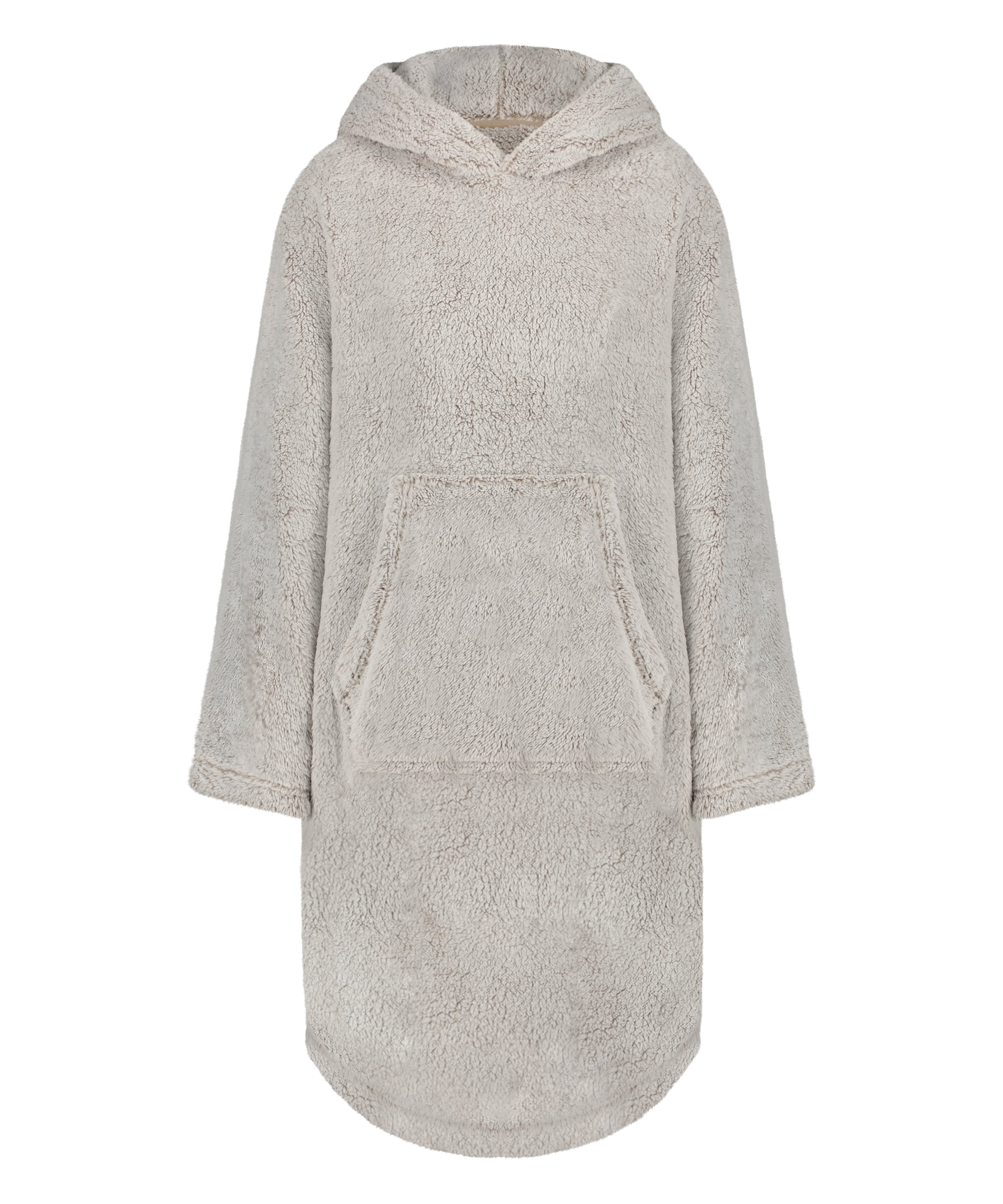Flannel Fleece Hoodie, Gray, main