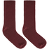Cashmere Blend Ribbed Socks, Red