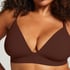 Smooth Triangle Bralette, Brown