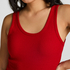 Singlet Brushed Jersey Rib, Red