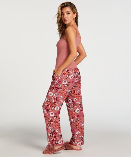 Tall woven pyjama bottoms, Pink