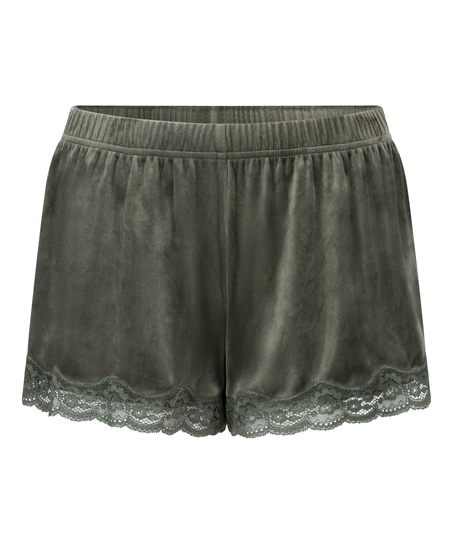 Short Velours Lace, Green