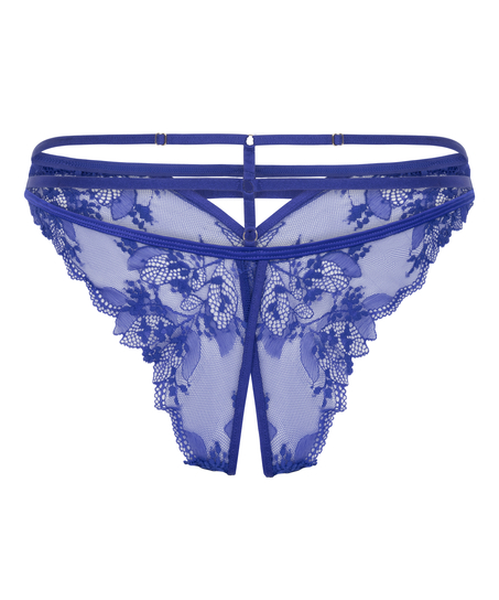 Amari Open Crotch Brazilian, Blue