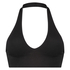 Seamless halter bralette, Black