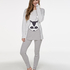 Racoon Jersey Top, Gray